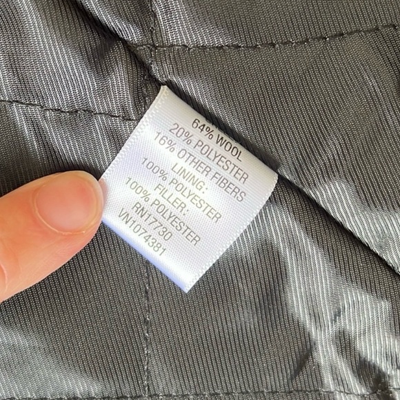 Merona Black Pea Coat. Men’s L - Picture 7 of 11